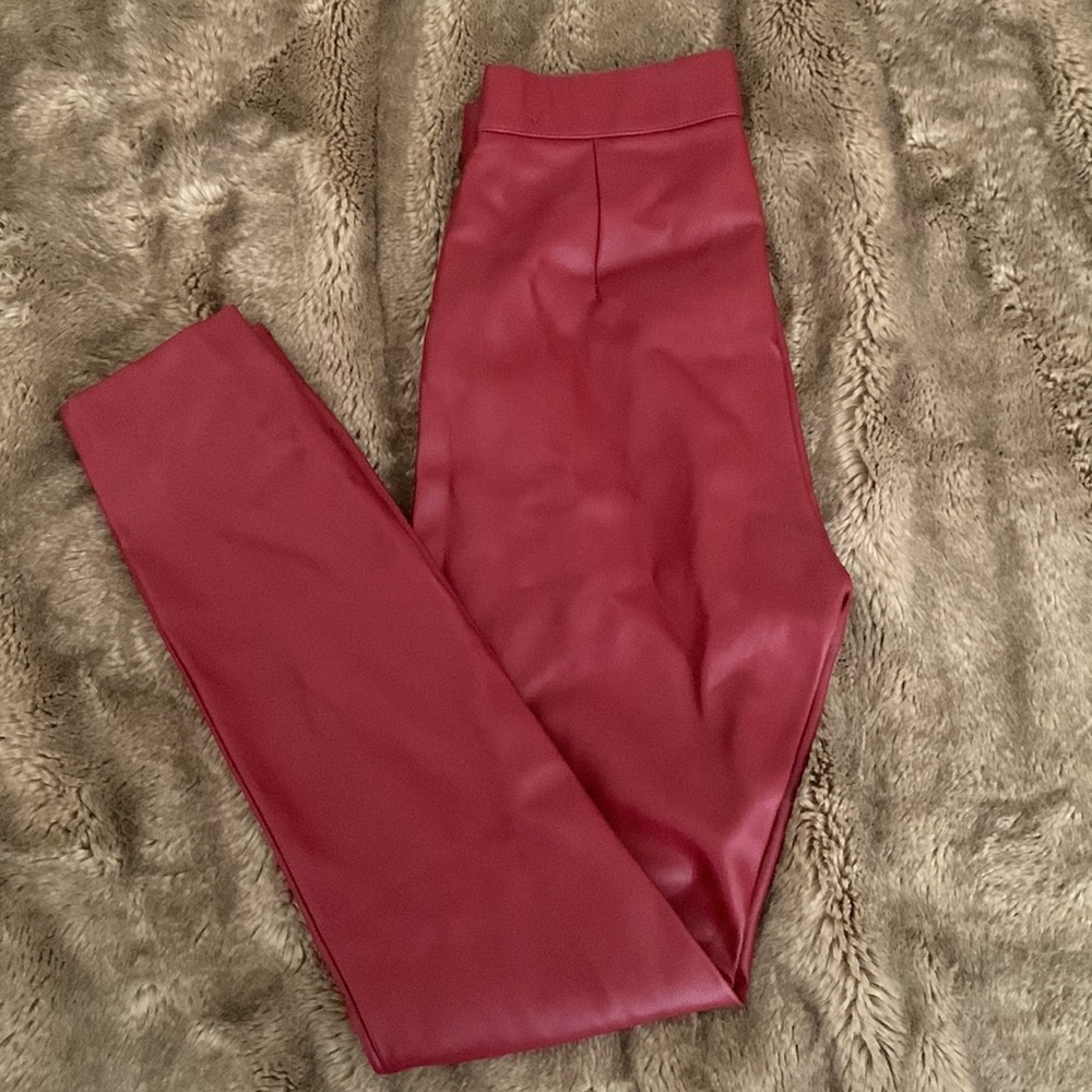 Zara: Faux Leather Leggings